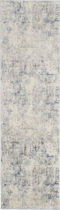 Nourison Rustic Textures RUS07 Tappeto runner blu grigio avorio