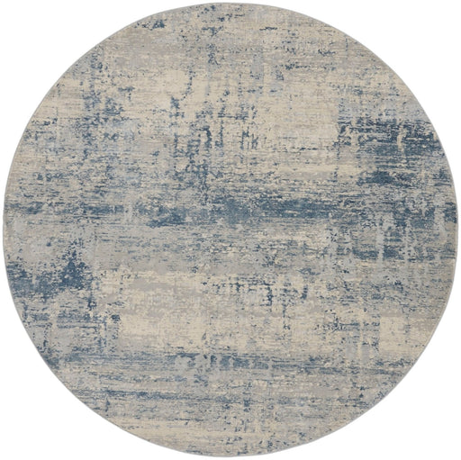 Nourison Rustic Textures RUS10 Ivory Blue pyöreä matto