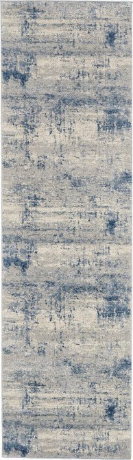 Nourison Rustic Textures RUS10 Tappeto runner blu avorio