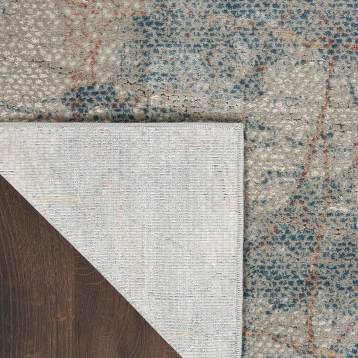 Tappeto runner Nourison Rustic Textures RUS15 grigio chiaro blu