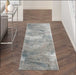 Tappeto runner Nourison Rustic Textures RUS15 grigio chiaro blu