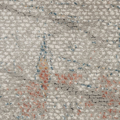 Nourison Rustic Textures RUS15 light Grey Rust Runner Rug