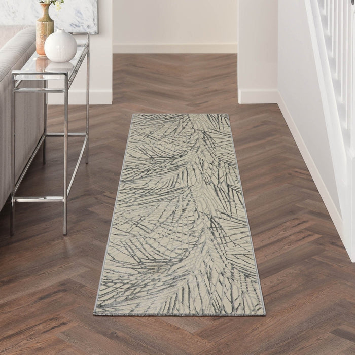 Nourison Rustic Textures RUS17 Ivory Grey Runner Rug