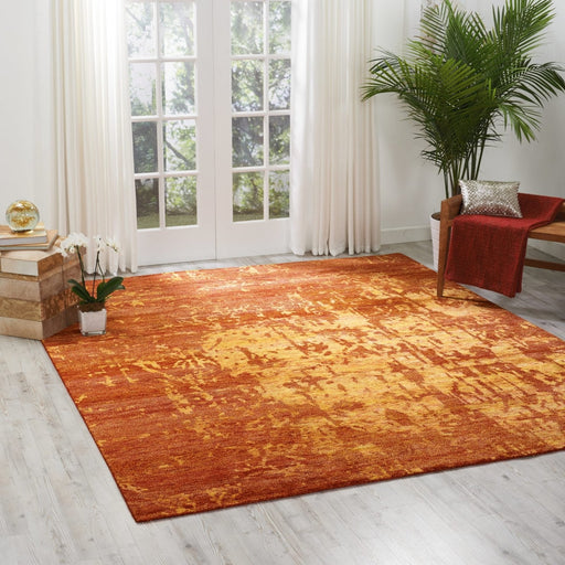 Nourison Silk Shadows SHA10 Flame Rug