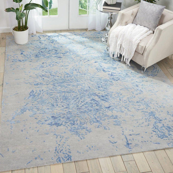 Nourison Silk Shadows SHA18 Grey Blue Rug