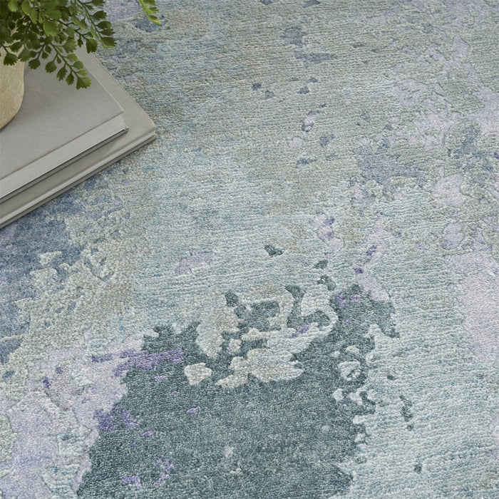 Nourison Silk Shadows SHA22 Blue Green Rug