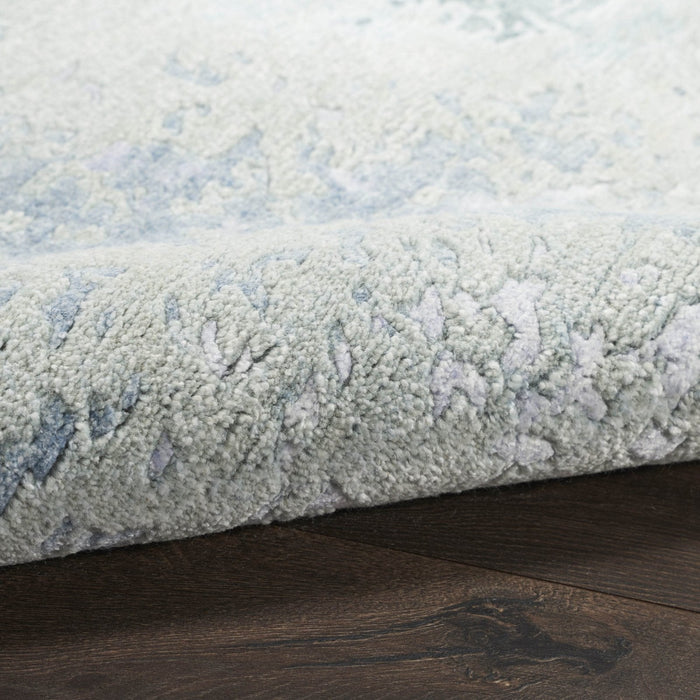 Nourison Silk Shadows SHA22 Blue Green Runner Rug