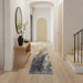 Nourison Silk Shadows SHA23 Beige Blue Runner Rug