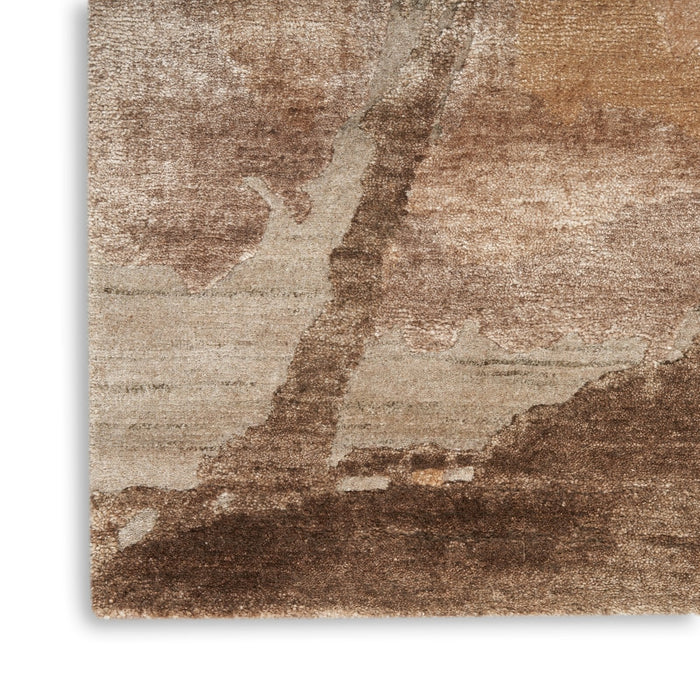Nourison Silk Shadows SHA24 Beige Silver Runner Rug