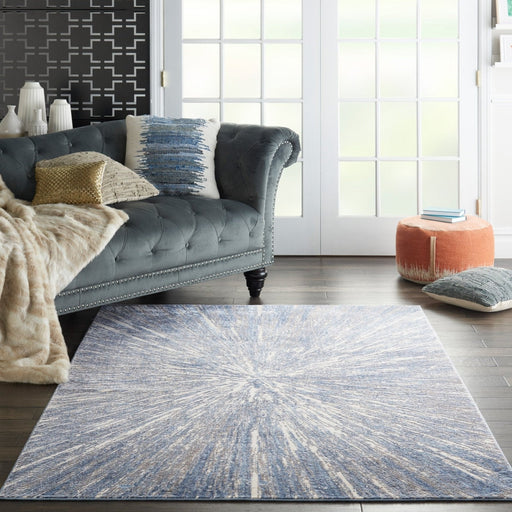 Nourison Silky Textures SLY05 Blue Grey Rug