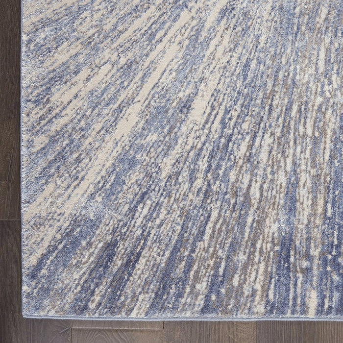 Nourison Silky Textures SLY05 Blue Grey Runner Rug