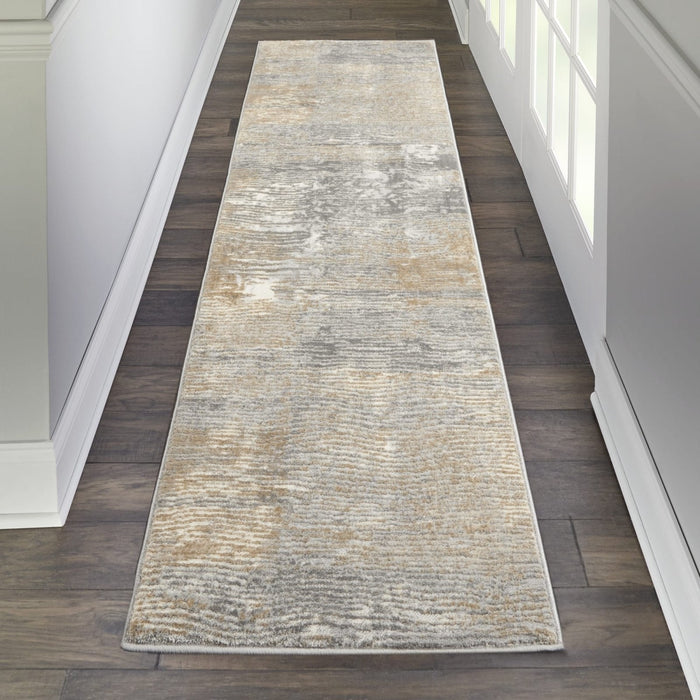 Nourison Solace SLA01 Grey / Beige Runner Rug
