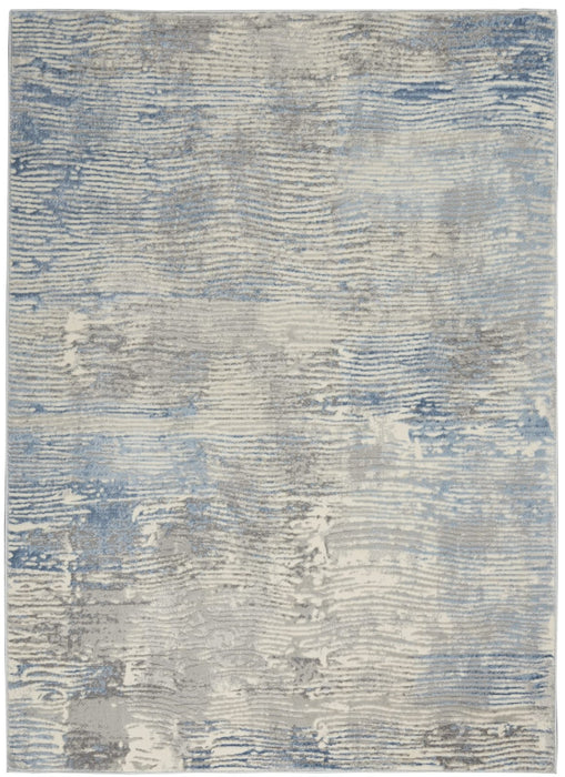 Nourison Solace SLA01 Ivory / Grey / Blue Rug