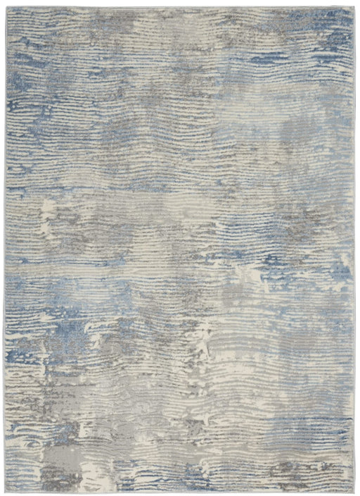 Nourison Solace SLA01 Ivory / Grey / Blue Rug