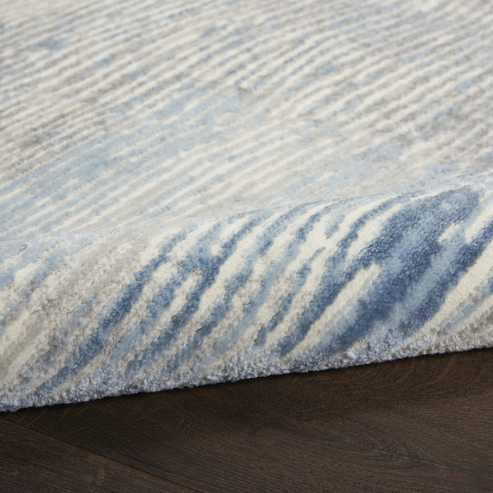 Nourison Solace SLA01 Ivory / Grey / Blue Runner Rug