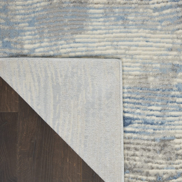 Nourison Solace SLA01 Ivory / Grey / Blue Runner Rug