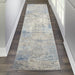 Nourison Solace SLA01 Ivory / Grey / Blue Runner Rug