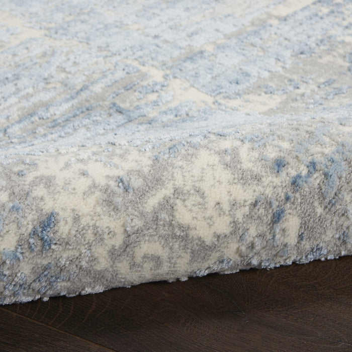 Nourison Solace SLA02 Ivory / Grey / Blue Runner Rug