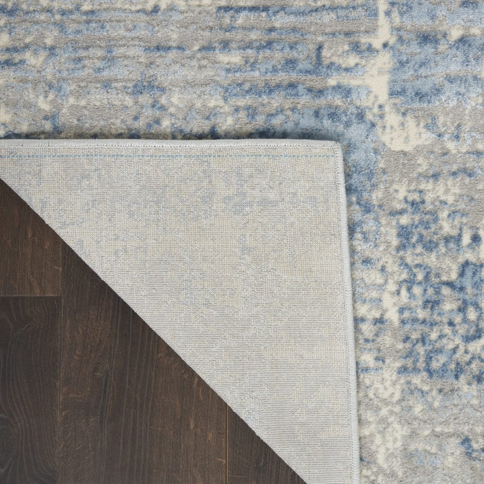 Nourison Solace SLA02 Ivory / Grey / Blue Runner Rug