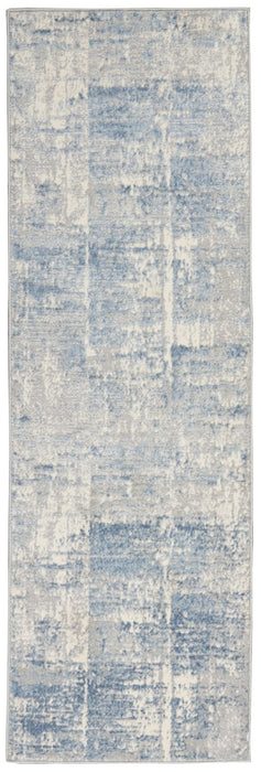 Nourison Solace SLA02 Ivory / Grey / Blue Runner Rug