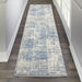 Nourison Solace SLA02 Ivory / Grey / Blue Runner Rug