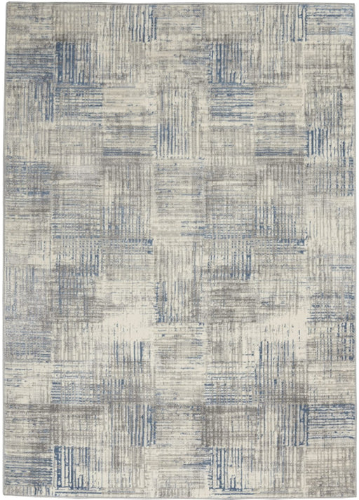 Nourison Solace SLA03 Ivory / Grey / Blue Rug