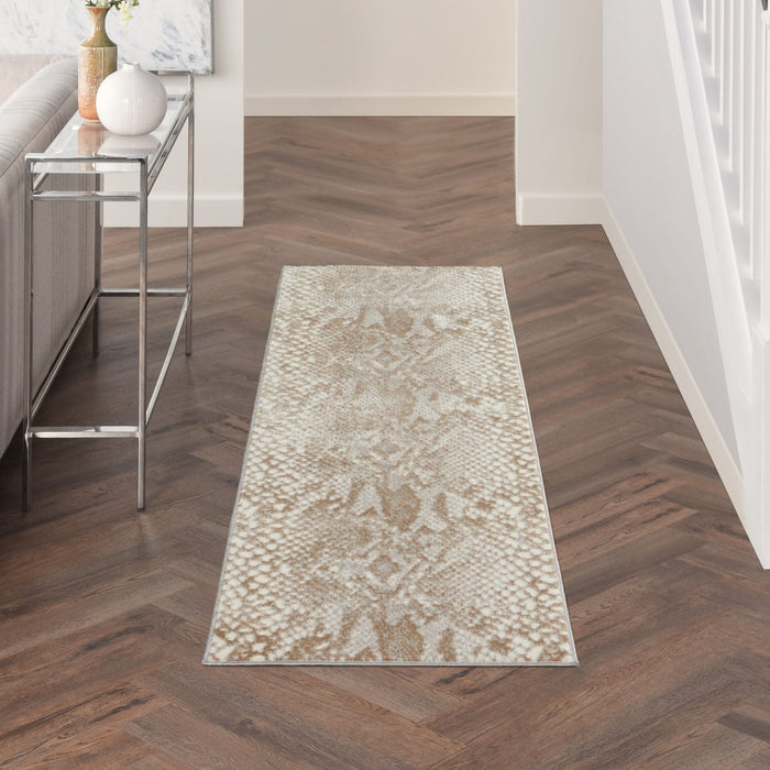 Nourison Solace SLA06 Ivory / Beige Runner Rug