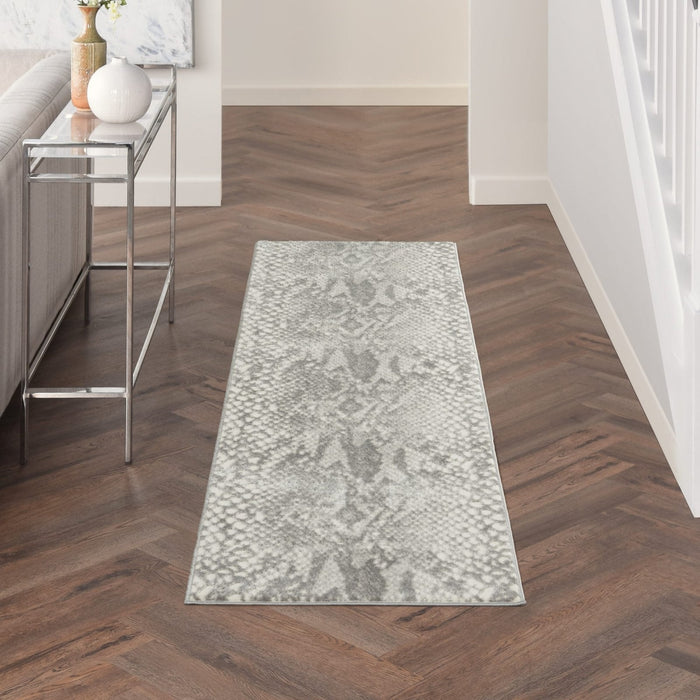 Nourison Solace SLA06 Ivory / Grey Runner Rug