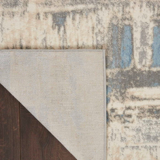 Nourison Solace SLA07 Ivory / Grey / Blue Runner Rug
