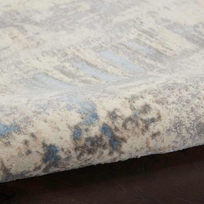 Nourison Solace SLA07 Ivory / Grey / Blue Runner Rug