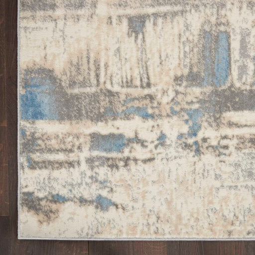 Nourison Solace SLA07 Ivory / Grey / Blue Runner Rug