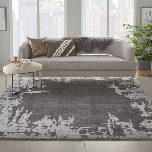 Nourison Symmetry SMM02 Grey Beige Rug