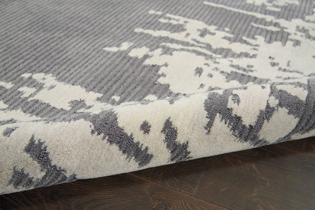 Nourison Symmetry SMM02 Grey Beige Rug