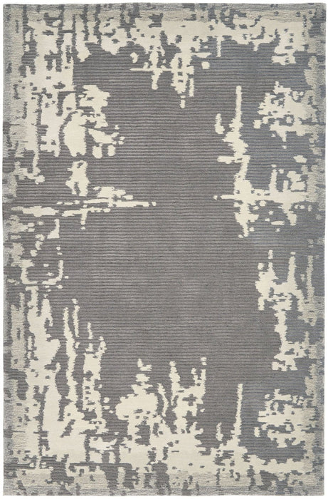Nourison Symmetry SMM02 Grey Beige Rug