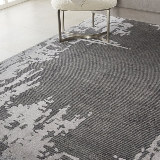 Nourison Symmetry SMM02 Grey Beige Rug