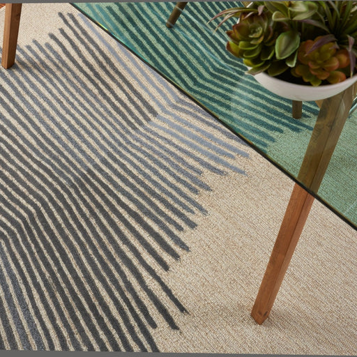 Nourison Symmetry SMM06 Ivory Grey Rug
