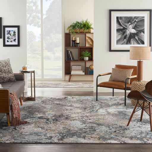 Nourison Tangra TNR01 Grey Multi colour Rug