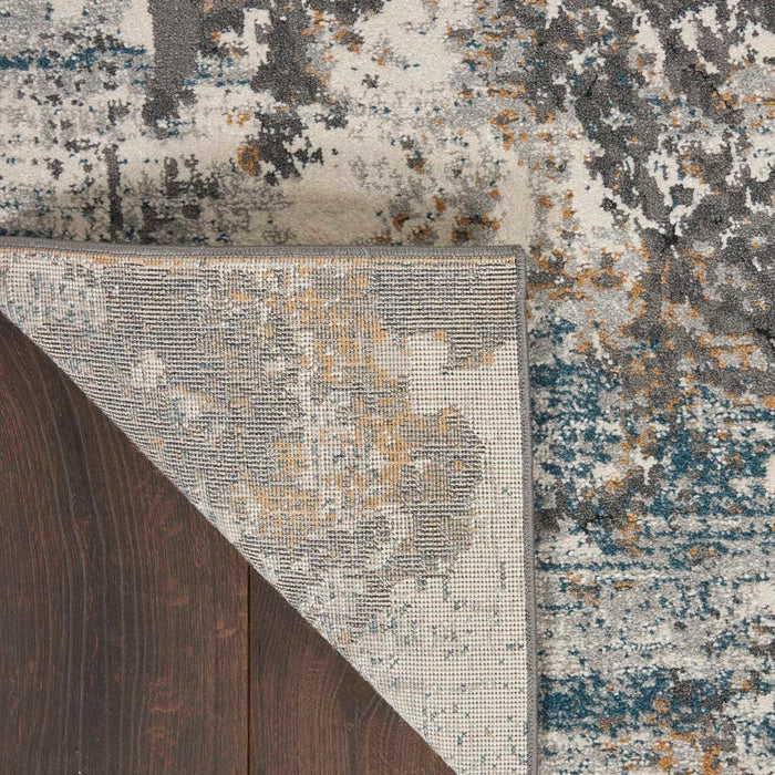 Nourison Tangra TNR01 Grey Multi colour Runner Rug