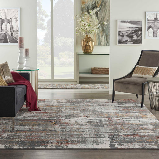 Nourison Tangra TNR02 Grey Multi colour Rug