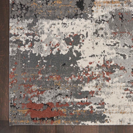 Nourison Tangra TNR02 Grey Multi colour Runner Rug
