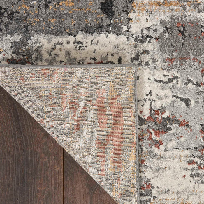 Nourison Tangra TNR02 Grey Multi colour Runner Rug