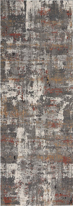 Nourison Tangra TNR02 Grey Multi colour Runner Rug