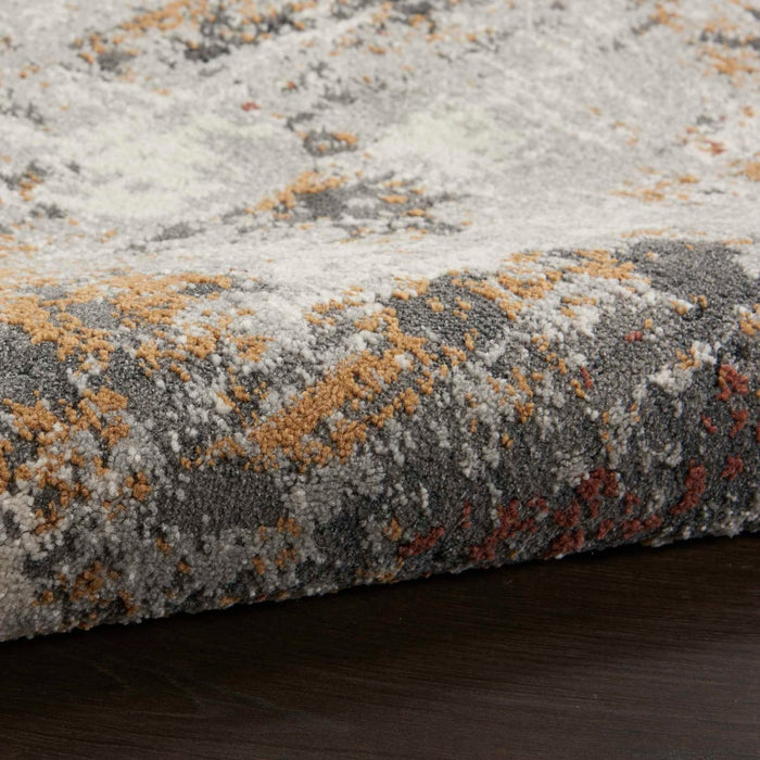 Nourison Tangra TNR03 Grey Multi colour Runner Rug