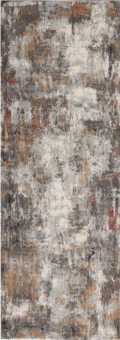 Nourison Tangra TNR03 Grey Multi colour Runner Rug