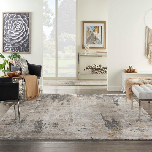 Nourison Tangra TNR05 Cream Grey Rug