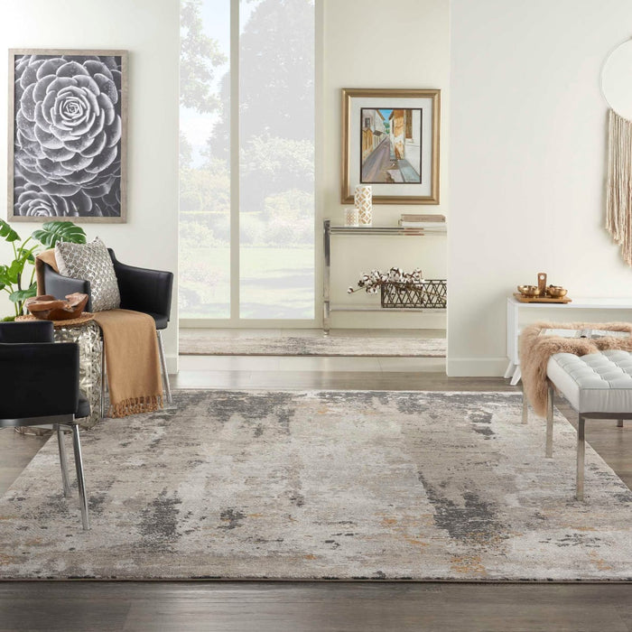 Nourison Tangra TNR05 Cream Grey Rug