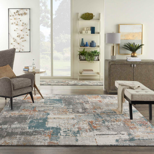 Nourison Tangra TNR06 Grey Multi colour Rug