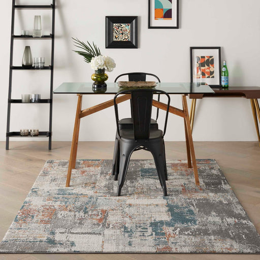 Nourison Tangra TNR06 Grey Multi colour Rug