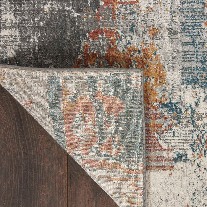 Nourison Tangra TNR06 Grey Multi colour Runner Rug