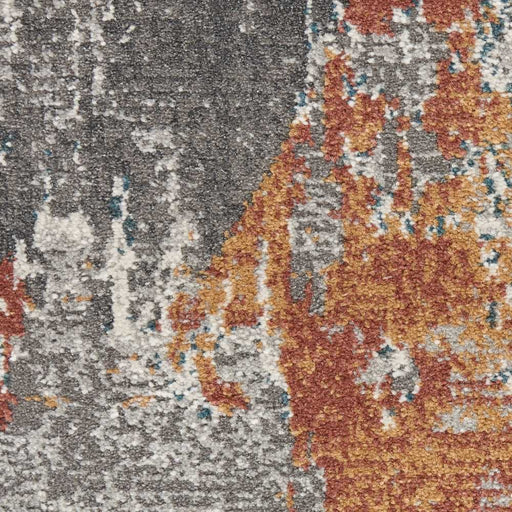 Nourison Tangra TNR06 Grey Multi colour Runner Rug
